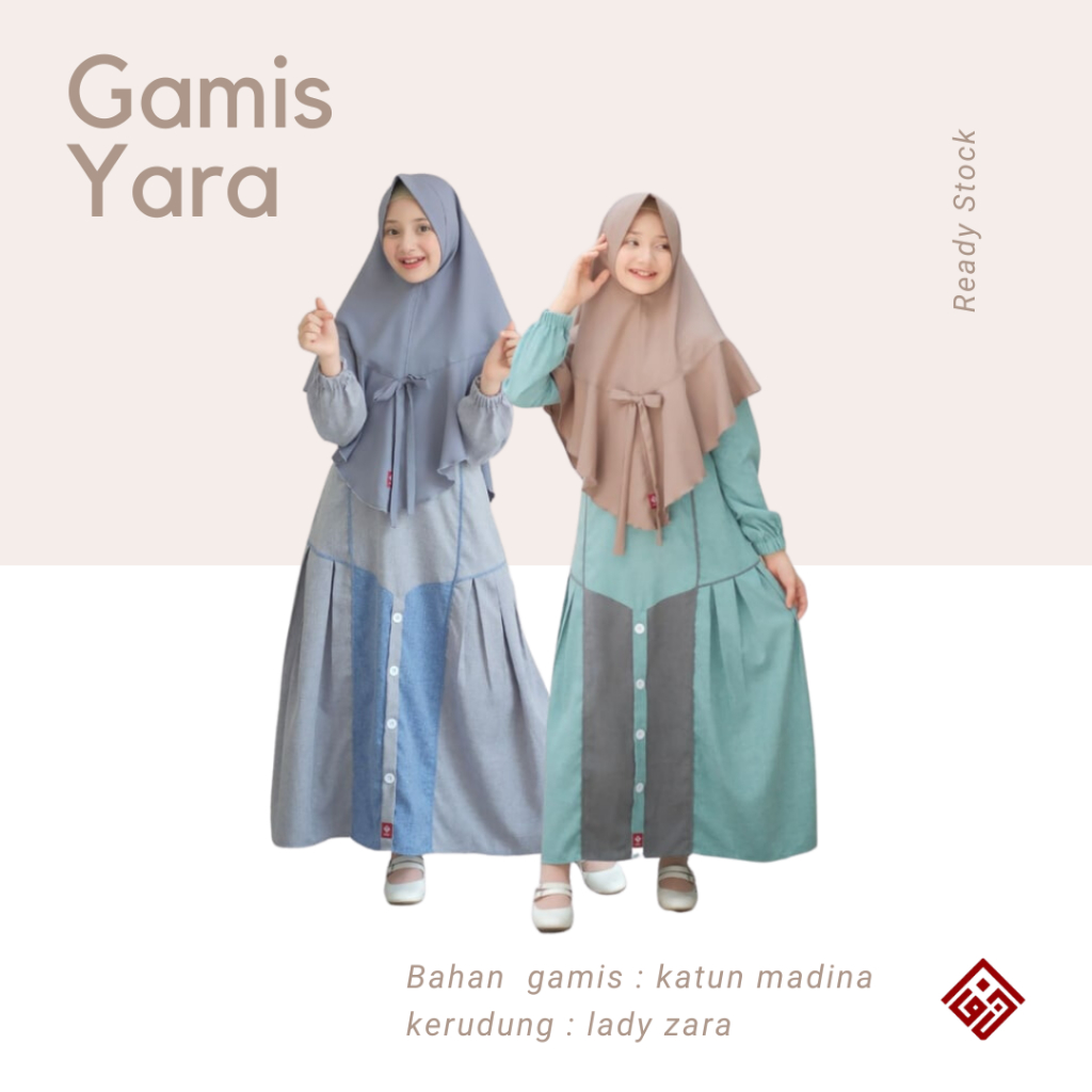 Gamis Yara Gamis Anak Remaja 12-14th Katun Madinah by ANV