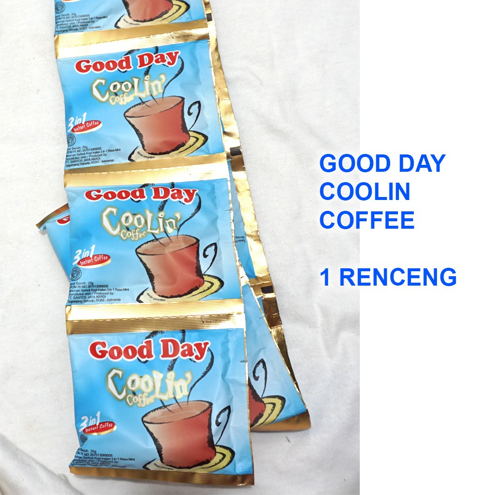 

kopi gooday cool in satu renceng isi 10 sachet