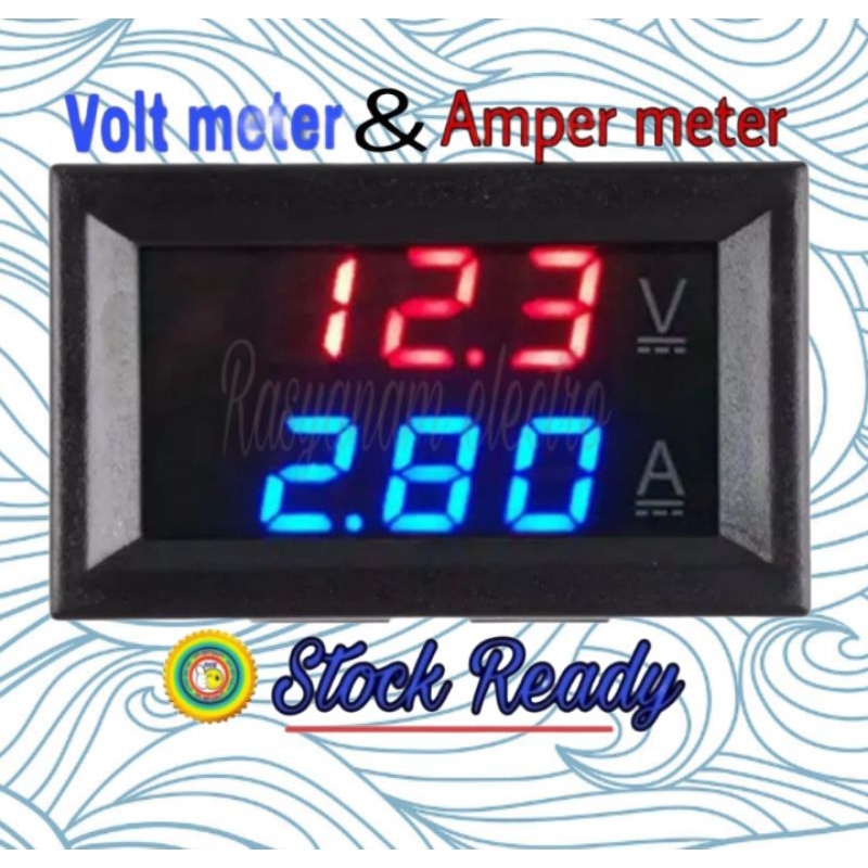 Digital Volt meter Amper meter DC 0-100V 10A..