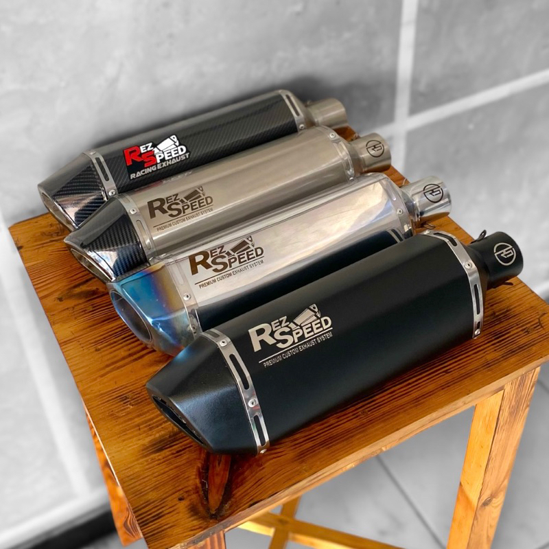 Knalpot Rez Speed tipe USA & Layang Silver Carbon Silencer Only
