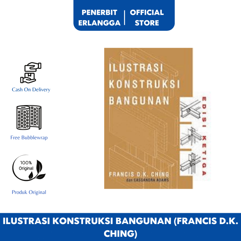 [Erlangga Official] Ilustrasi Kontruksi Bangunan - Francis D. K. Ching