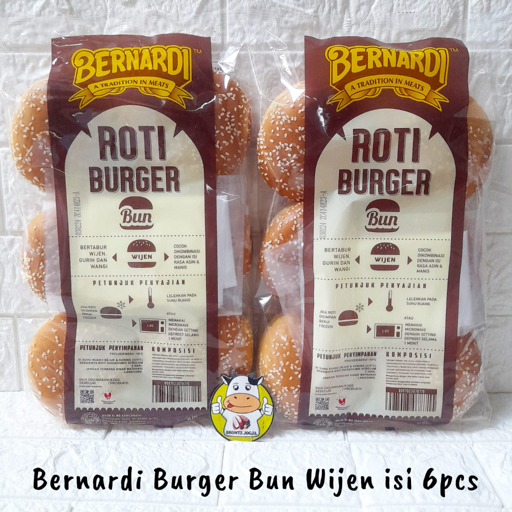 

FROZEN FOOD BERNARDI ROTI BURGER ISI 6PCS WIJEN/POLOS - DISASS JOGJA