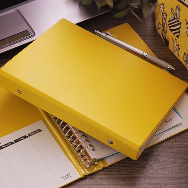 

Bantex Binder Polos A5 20 Ring Lemon Multiring Binder