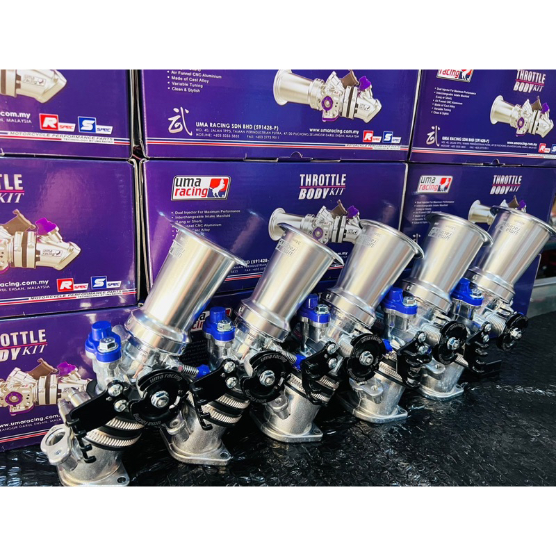 Throttle Body Kit Uma Racing TB Downdraft Uma Nmax new, Aerox old, Aerox new Yamaha Y15ZR Mx king 15