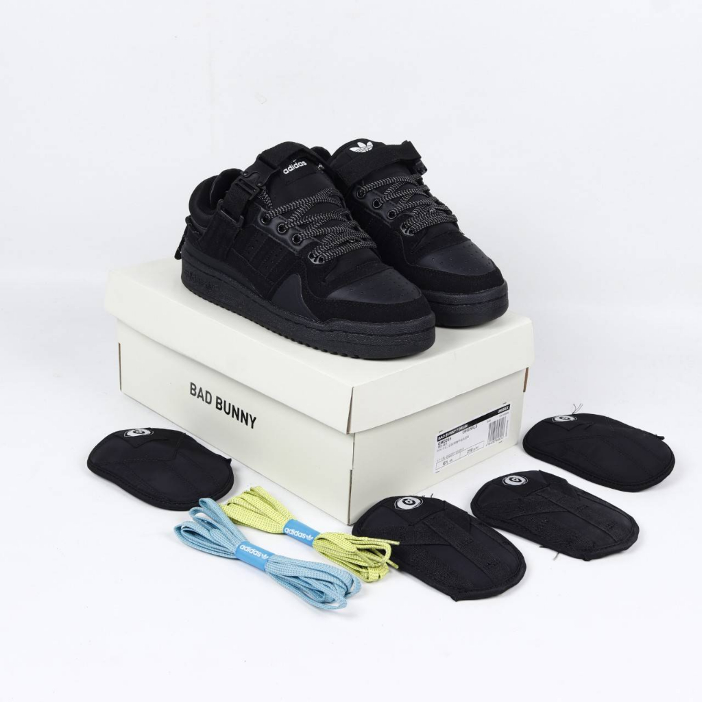SEPATU BAD BUNNY X ADIDAS FORUM BUCKLE LOW BLACK