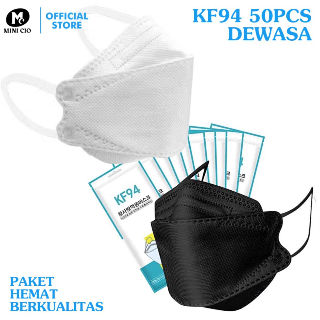 MASKER KF94 KOREA ISI 50PCS MURAH / KF94 DEWASA 50PCS / KF94 ISI 50PCS