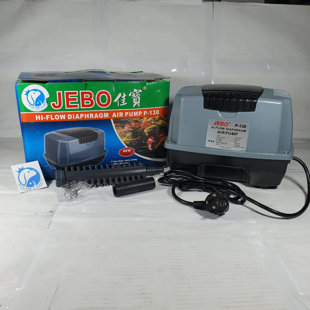 JEBO P130 AERATOR AIR PUMP  AQUARIUM KOLAM IKAN P-130 POMPA UDARA JEBO