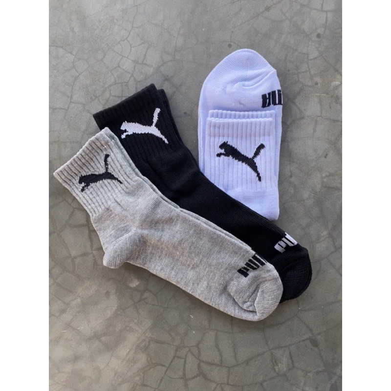 Kaos Kaki Panjang Puma Socks Olahraga Pria Wanita