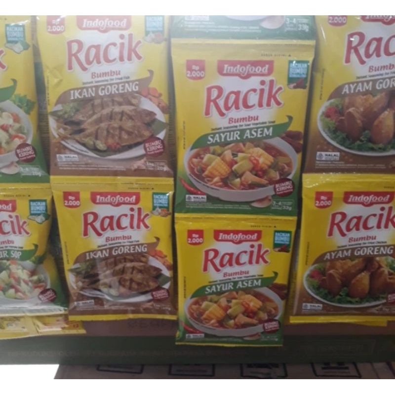 

bumbu racik instan indofood rencengan semua rasa