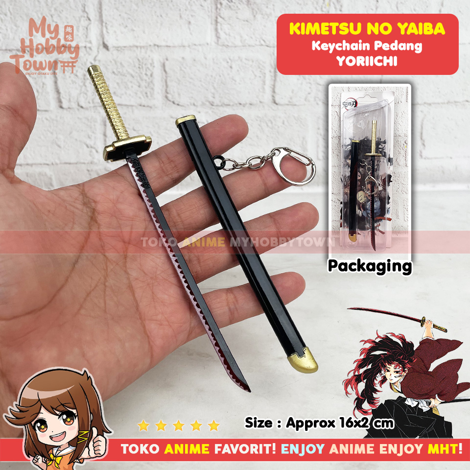 Gantungan Kunci Anime Kimetsu no Yaiba Pedang Yoriichi Tsugikuni Nichirin