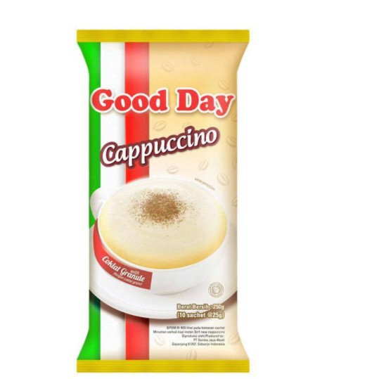 

GOOD DAY CAPUCCINO KOPI INSTANT RENCENG 10 SACHET