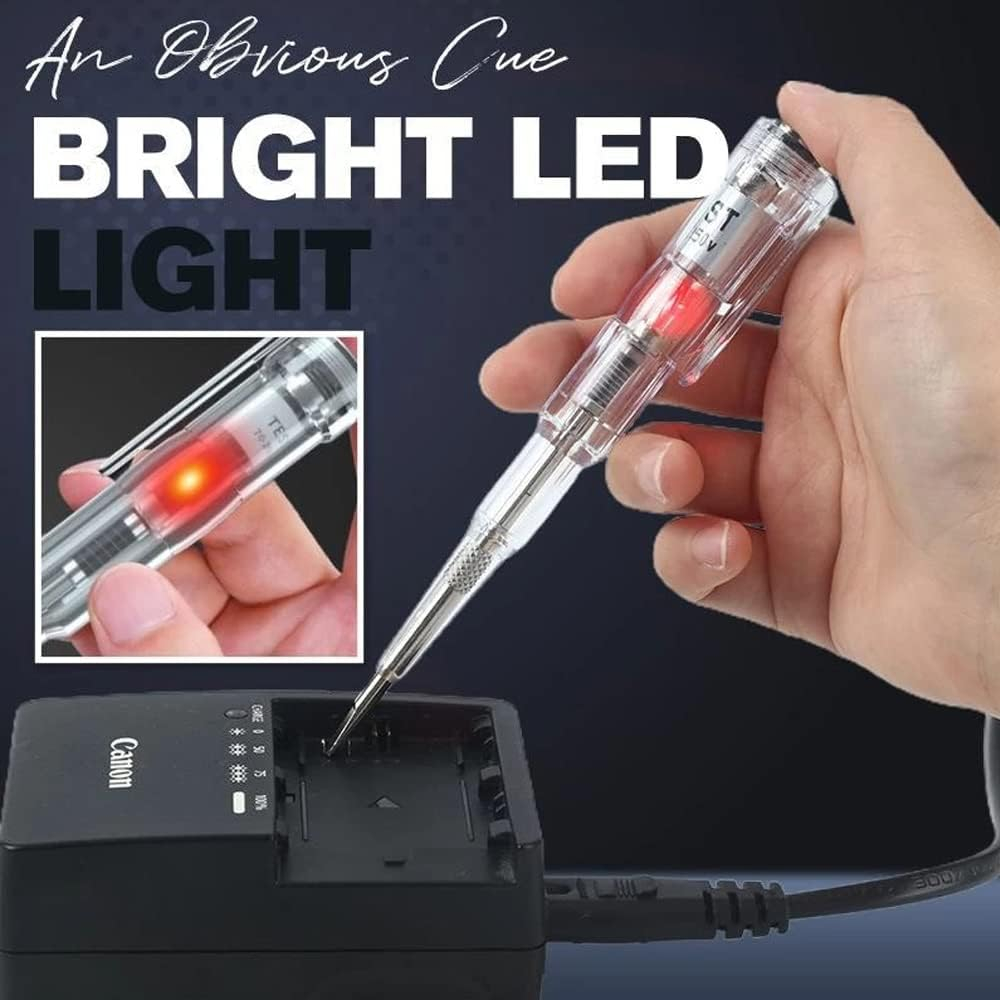 Tespen BSIDE Pendeteksi Arus Listrik AC/DC, Voltage Tester 12-240V
