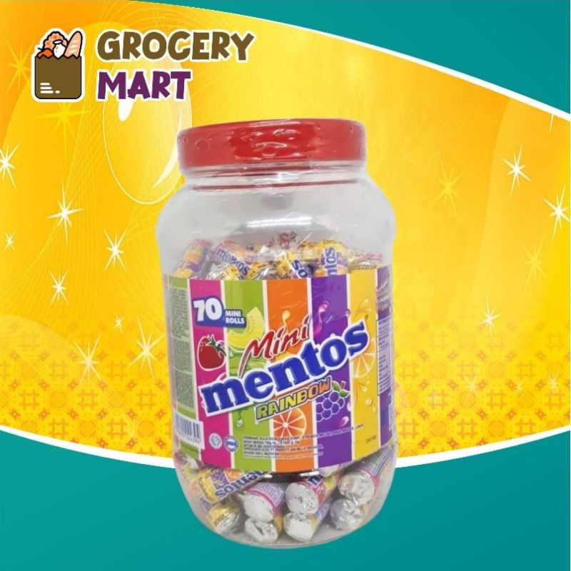 

Mini Mentos Rainbow 700gr Isi 70 Mini Rolls -TOPLES