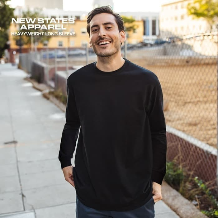 Kaos NSA Heavyweight Long 20s Lengan Panjang Polos / New States Apparel