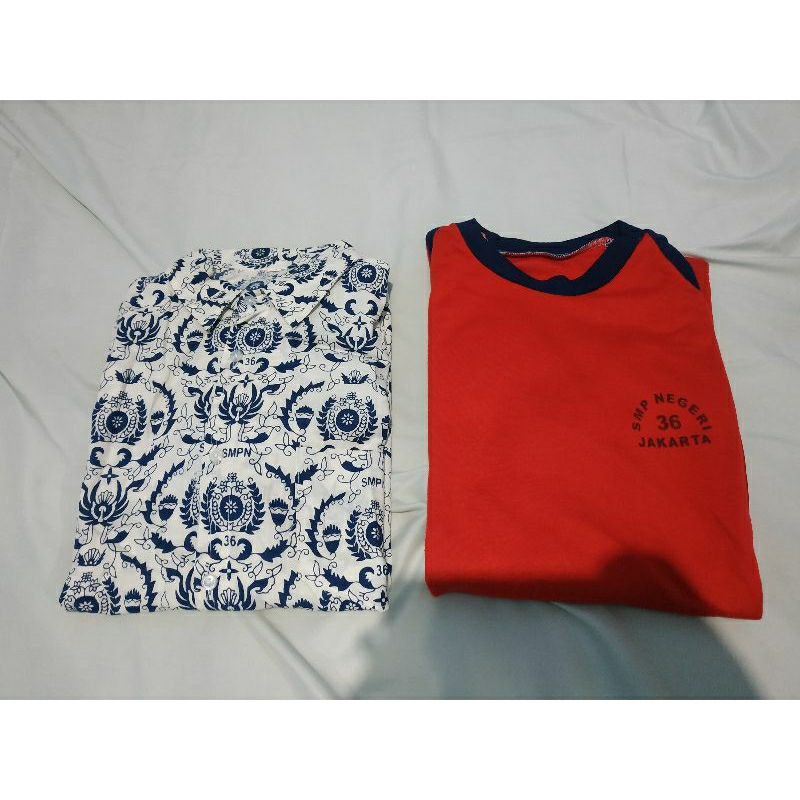 seragam olahraga dan batik smpn 36 jakarta preloved