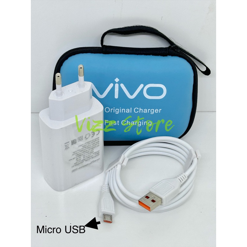 Charger Vivo Original Charger Fast Charging Kabel Micro - Type C Plus Dompet