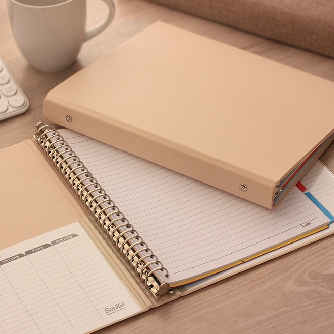 

Bantex Binder Polos B5 26 Ring Pastel Peach Cream Multiring Binder