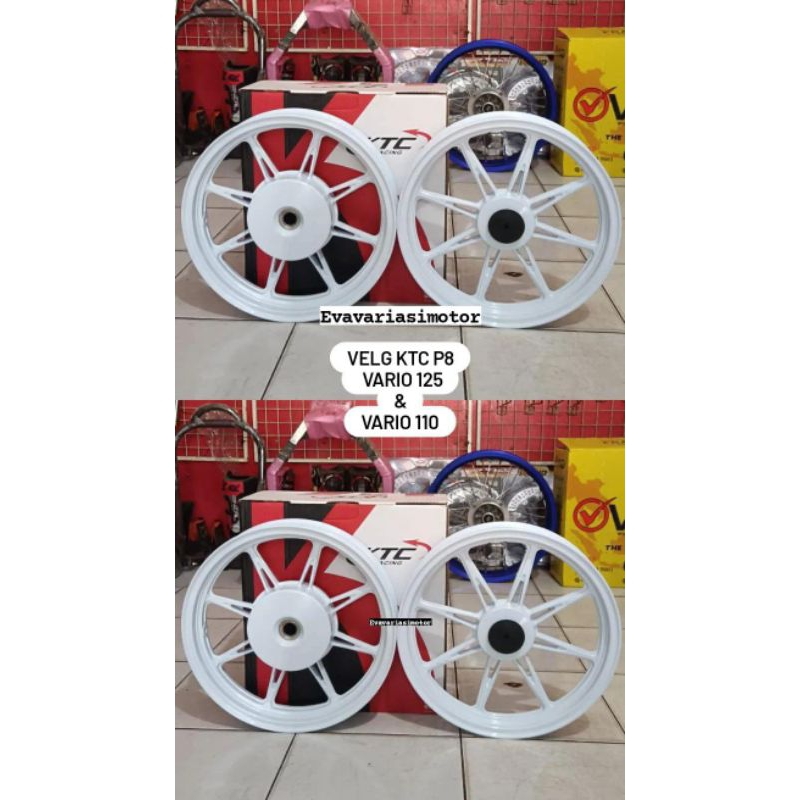 VELG KTC P8 VARIO 110 VARIO 125 PUTIH BEAT SCOOPY