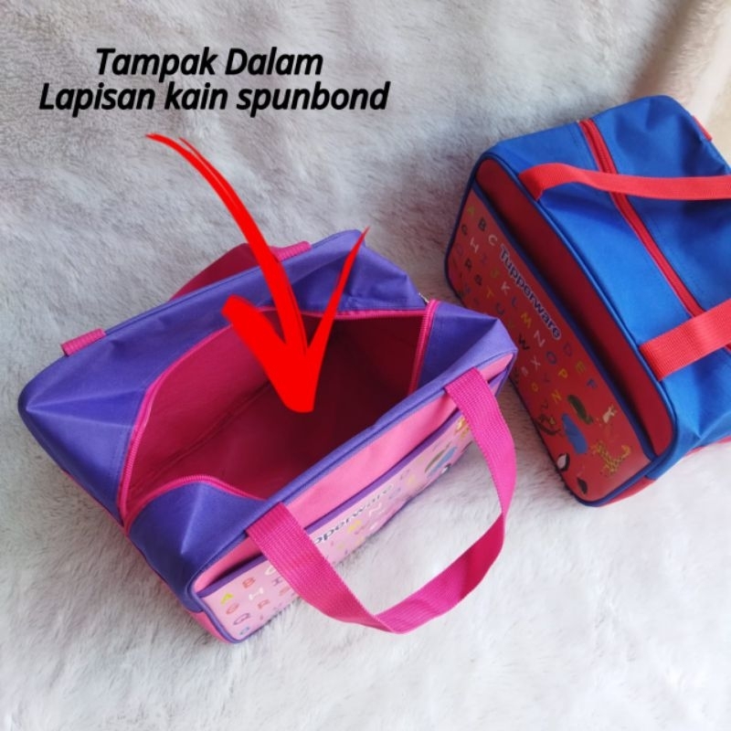 Tas Bekal ABCD Tupp Terbaru  Zipper bunga es