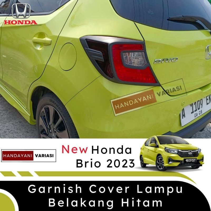 Garnish Cover Lampu Honda Brio 2023 Belakang Hitam