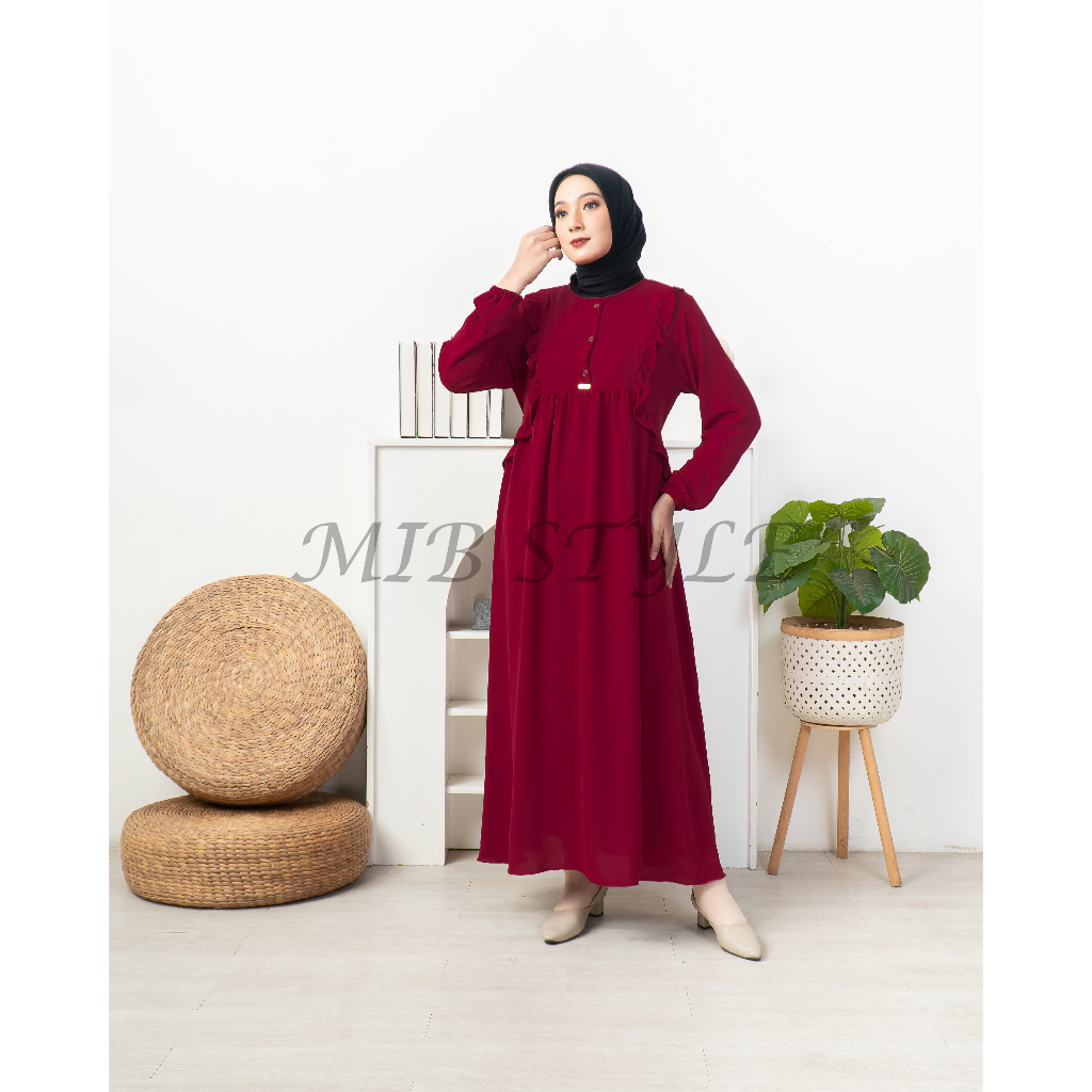 Alzena Dress Gamis Remaja  Viral //Top seller Terbaru 2024 //fFashion korean style Cringkel Airflow 