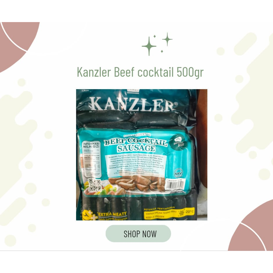 

Sosis Kanzler Beef cocktail 500gr