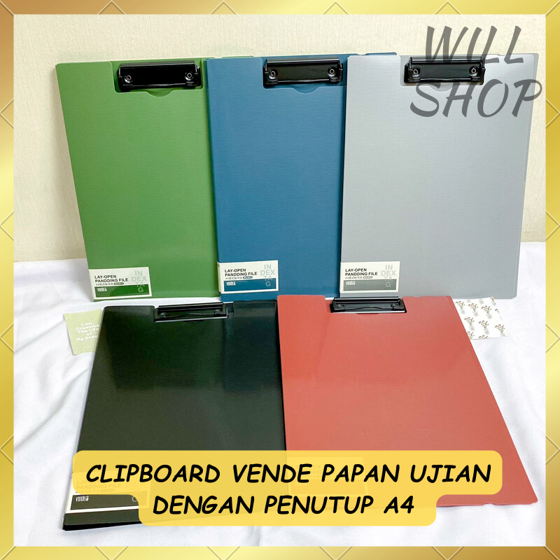 

VENDE A4 CLIPBOARD PAPAN JALAN / PAPAN UJIAN CLIPBOARD POLOS DENGAN PENUTUP PERLENGKAPAN SEKOLAH KANTOR TERBARU KUALITAS TERBAIK TERMURAH BISA COD