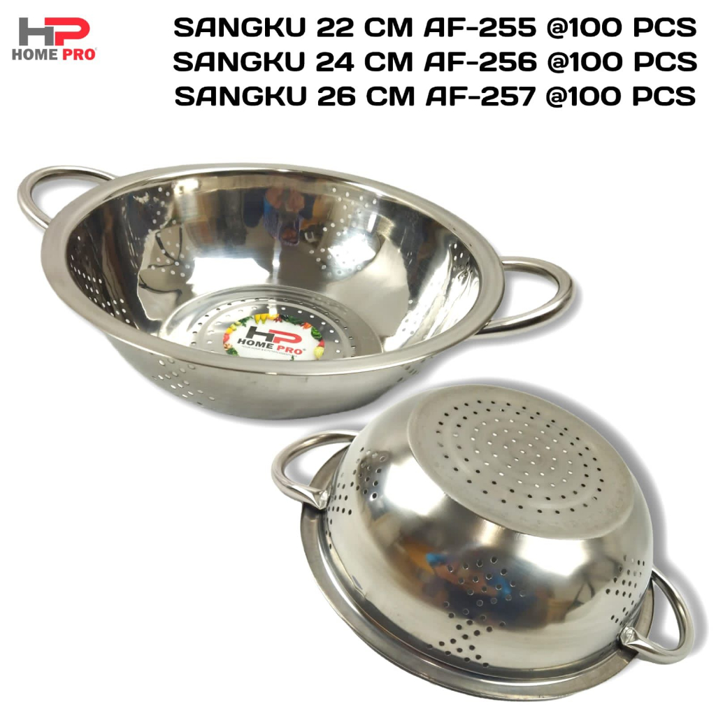Sangku Bakul Nasi Stainless Steel Tanpa Tutup Tebal