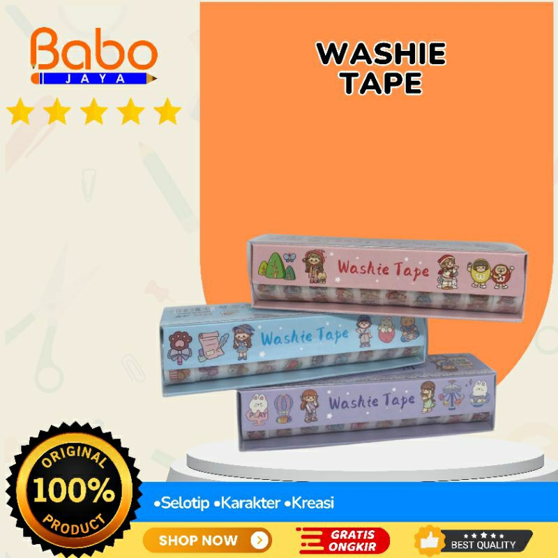 

BABO JAYA Washie Tape / Selotip Aneka Motif Gambar Lucu Anak-Anak