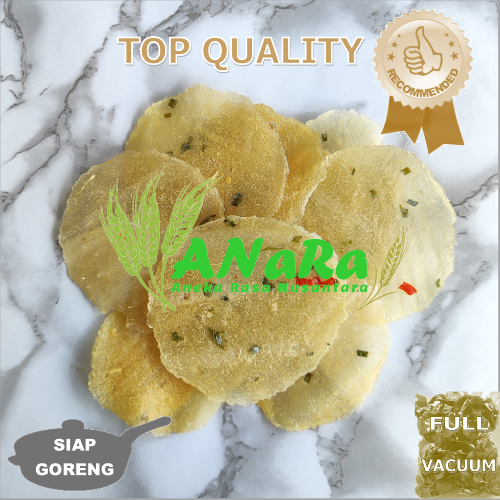 

Kerupuk Opak Singkong Bulat Mentah 500gr Anara ___ Snack Keripik Siap Goreng Krupuk Warung