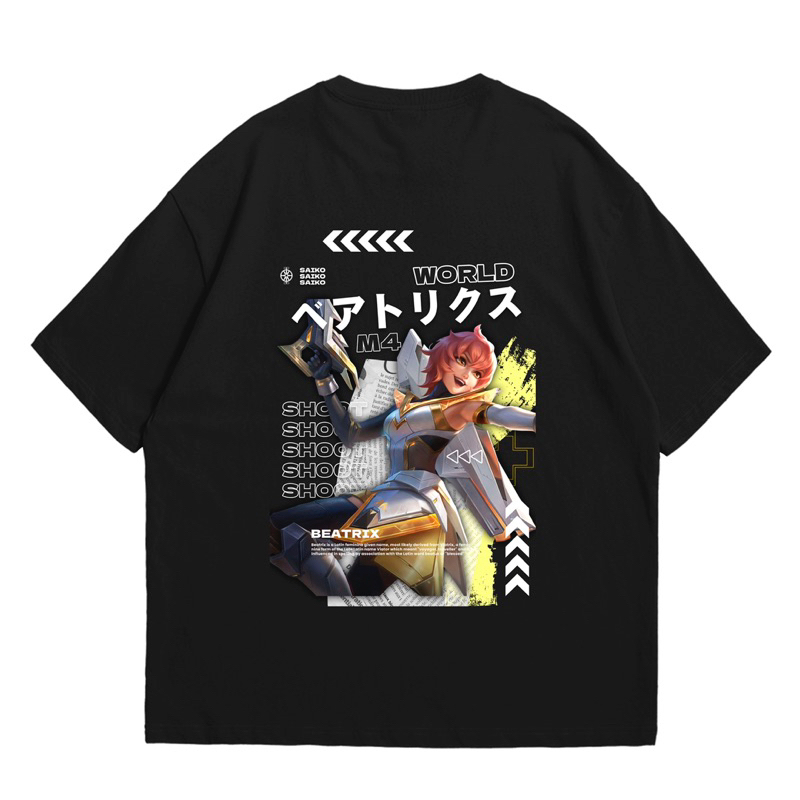 T-SHIRT/KAOS OVERSIZE BEATRIX M4 MLBB MOBILE LEGENDS