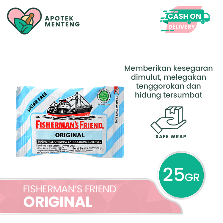 

Fisherman's Friend Original Sugar Free - Permen Pelega Tenggorokan