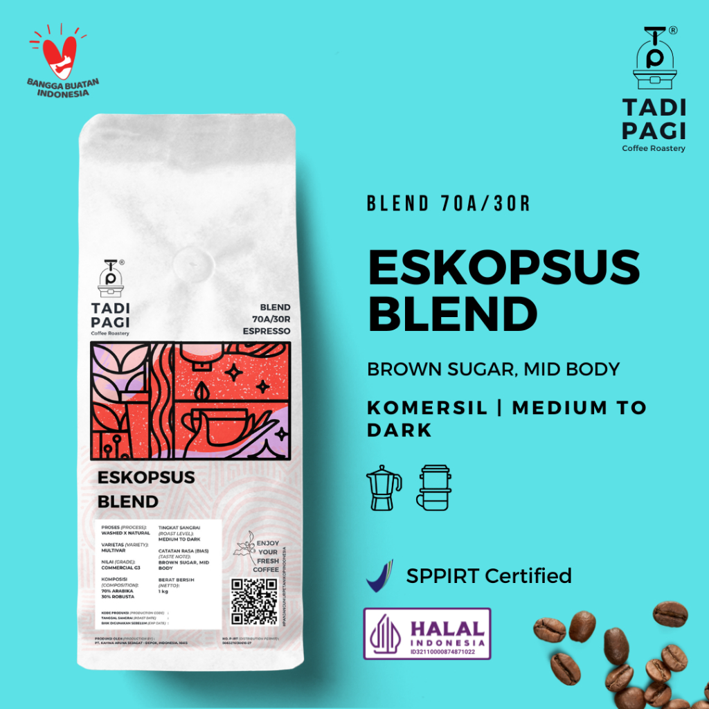 

Tadi Pagi Coffee Roastery Es Kopi Susu 100gram (House Blend) Kemasan Kecil