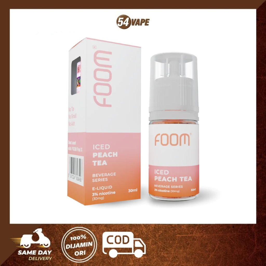 Sukses Gemilang853- Liquid FOOM Saltnic Iced Peach Tea 30ml 30mg