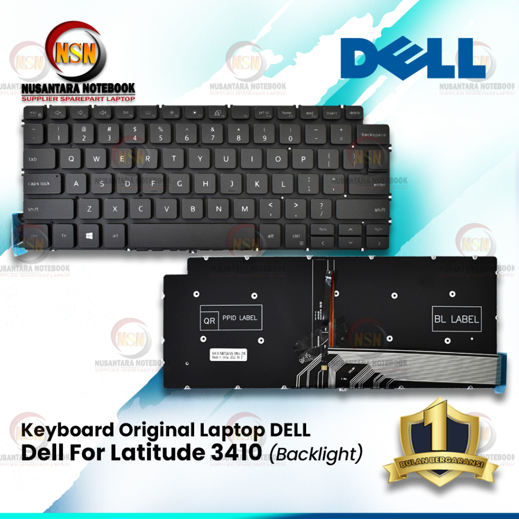 Keyboard Original Laptop For DELL LATITUDE 3410 Backlight