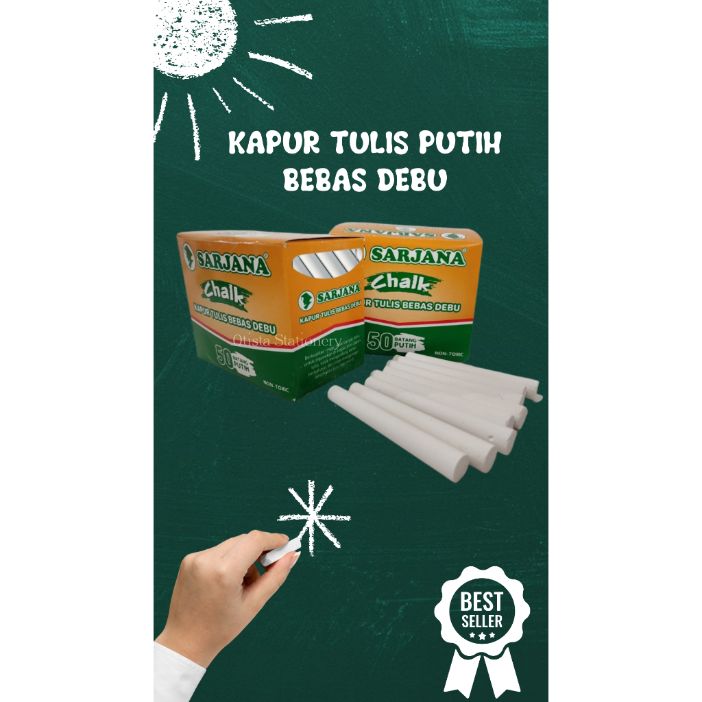 

Kapur Tulis Sarjana Putih KT-501/ Kapur Sarjana Putih