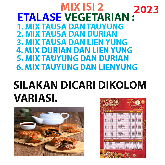 

(2) ETALASE MIX ISI 2 VEGETARIAN KUE BULAN MOONCAKE SIN LOK YEN