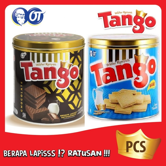 

Wafer Tango Kaleng Chocolate Vanilla Coklat Vanila 300 Gr 300g