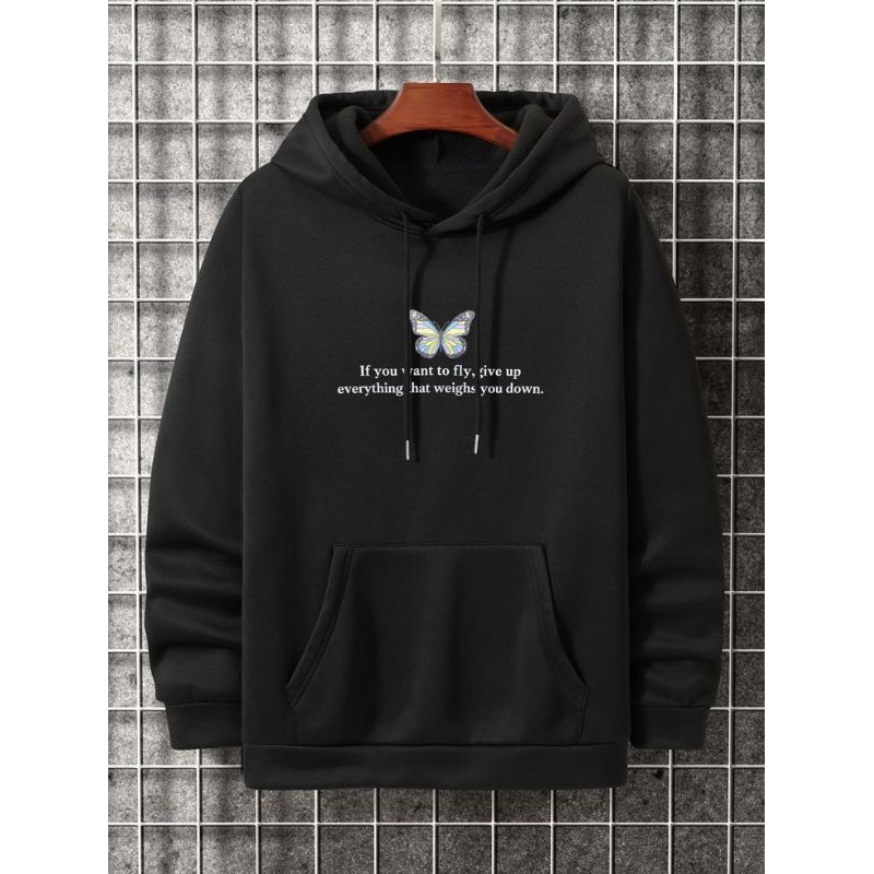 JAKETt Hoodie butterfly kupu kupu elegan keren simpel