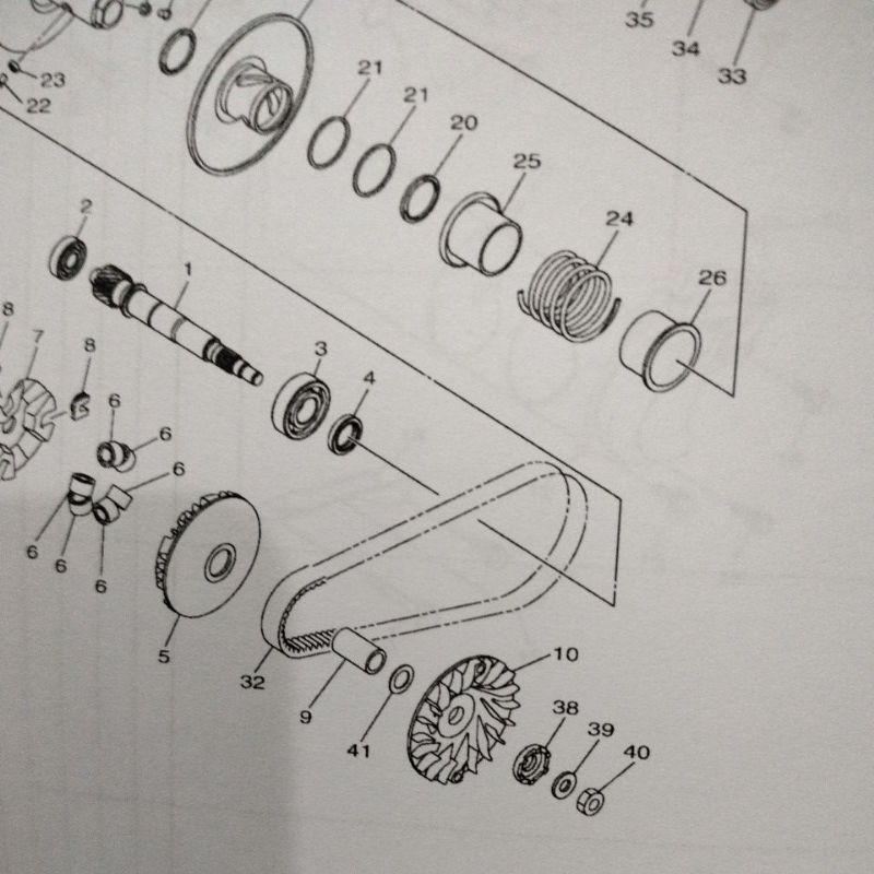 2PH E7641 VANBELT VBELT MIO M3 FREEGO ORISINIL YAMAHA