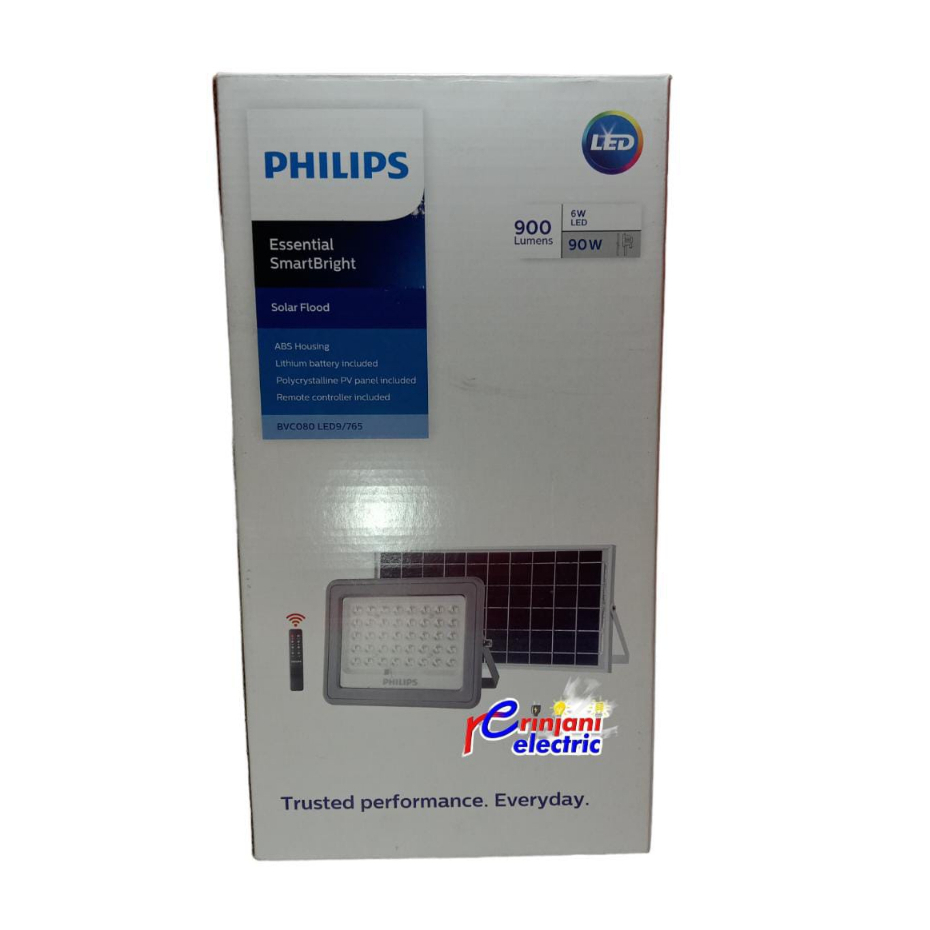 LAMPU SOROT OUTDOOR PHILIPS  TENAGA SURYA  BVC080 90W SOLAR FLOOD