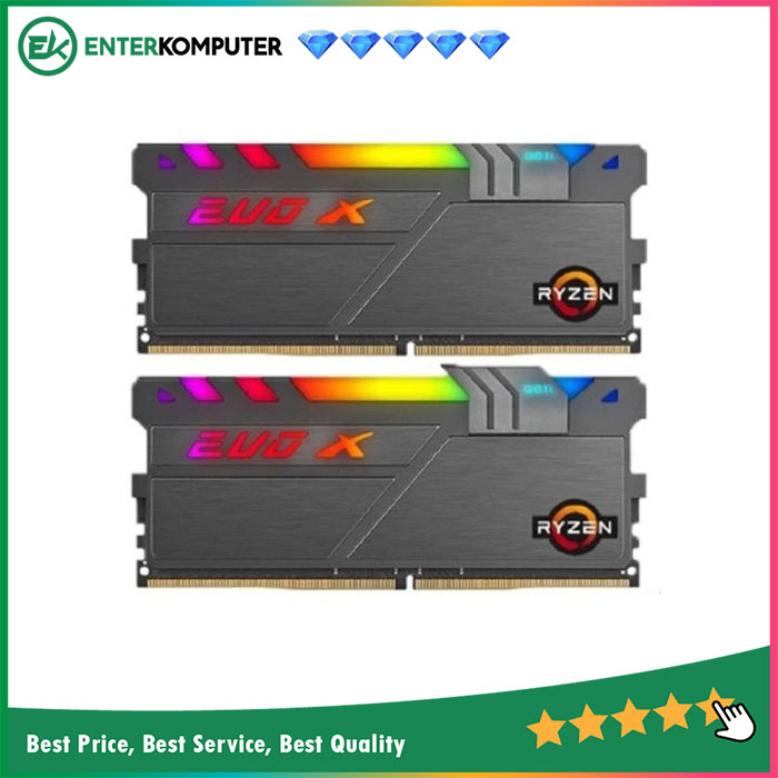GEIL DDR4 EVO X II RGB LED PC28800 16GB (2x8GB) Gray / RAM DDR4 16GB