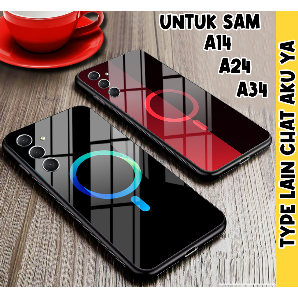 JON-STORE ( JX 53 ) Softcase  Glossy kilau LOGO IPHONE/MOTIF APPLE Untuk SAMSUNG A14 A24 A34 A54 A05