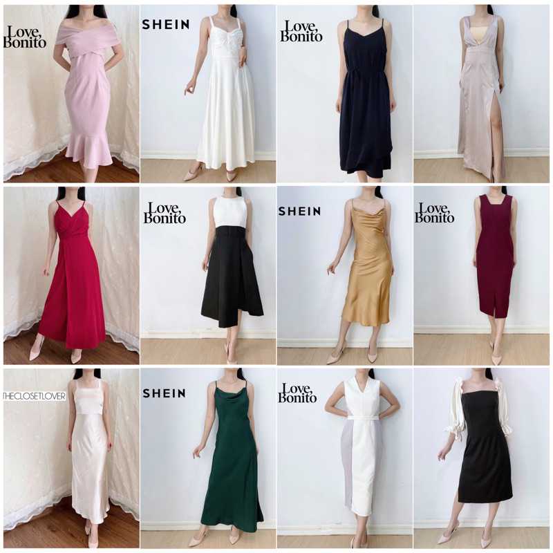 MAXI MIDI PARTY DRESS - Black Party Backless Long Maxi Midi Dress Gaun Pesta Flare Sexy Premium Teru