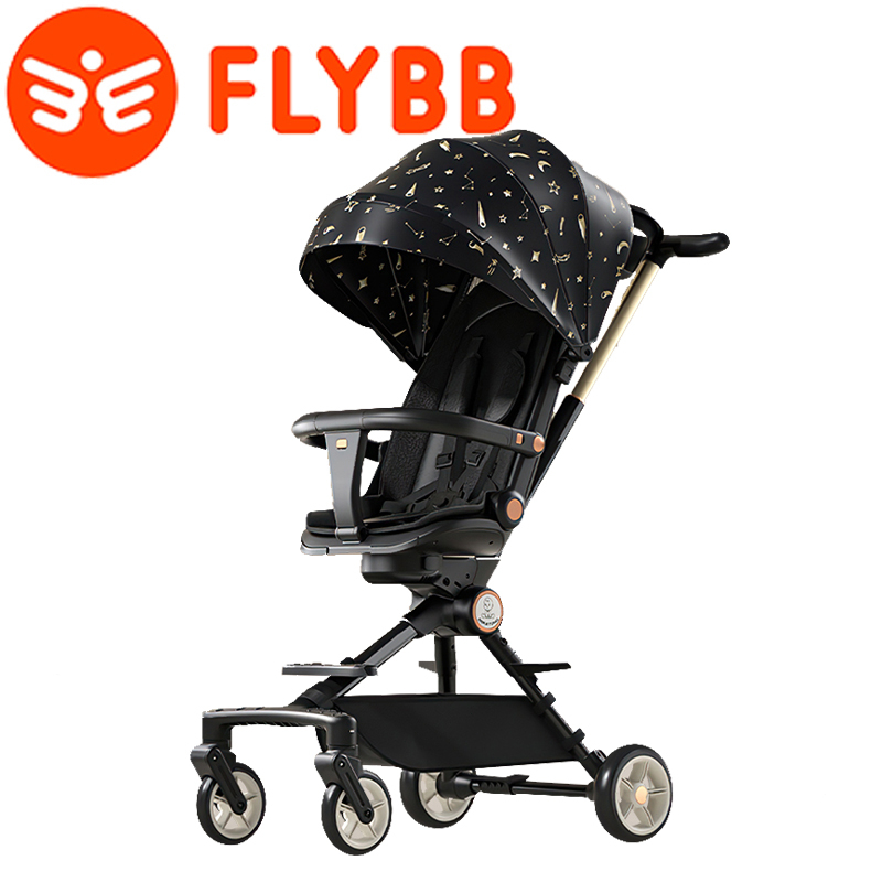 FLYBB Magic stroler bayi lipat travelling 2 arah Bawa bayi Anda tidur dengan mudah sepeda bayi stroller duduk 180 Rotating Kids Stroller Two Way