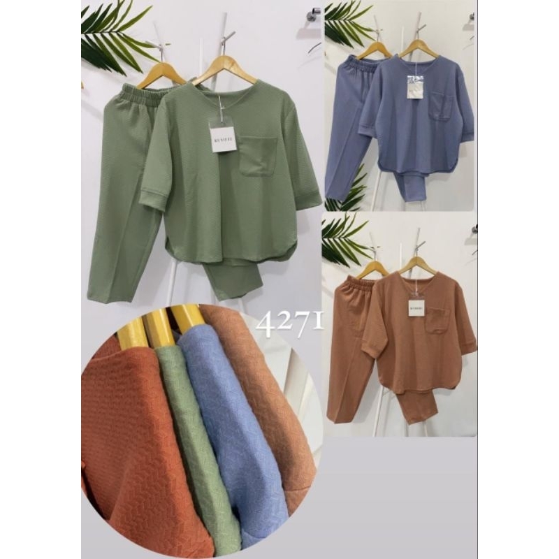 Kuyifei 427.1//One set kuyifei//Setelan rajut premium//Setelan wanita//Setelan rajut//Set wanita//On