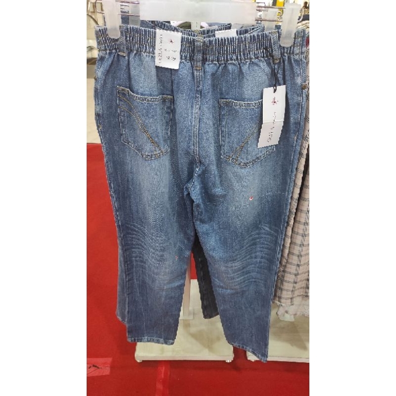 Jeans Pensil Geela Limited Edition Size M & XL Pinggang Karet Lebih Nyaman dan Bisa Melar dari Ukura