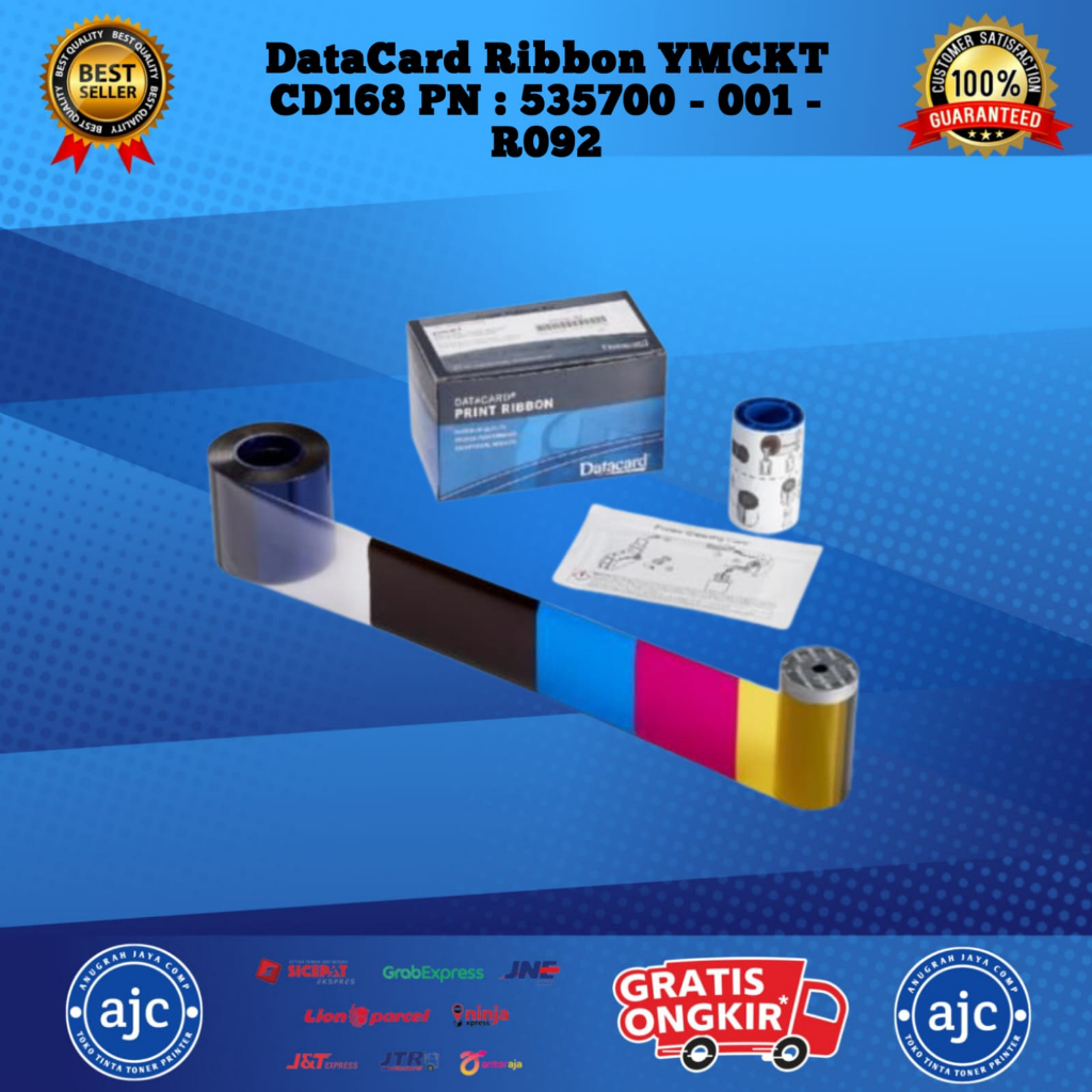 Ribbon Datacard YMCKT 250 Image PN: 535700-001-R092 Atau YMCKT-KT 350 Image PN: 535700-005-R092