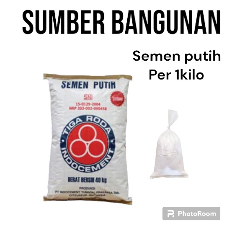 SEMEN PUTIH TIGA RODA / SEMEN DEMPUL TEMBOK / SEMEN DEMPUL PERKILO