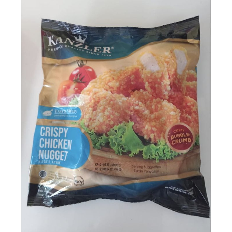 

kanzler chicken nugget crispy bubble crumb / stik stick 450gr ready enak halal murah bandung